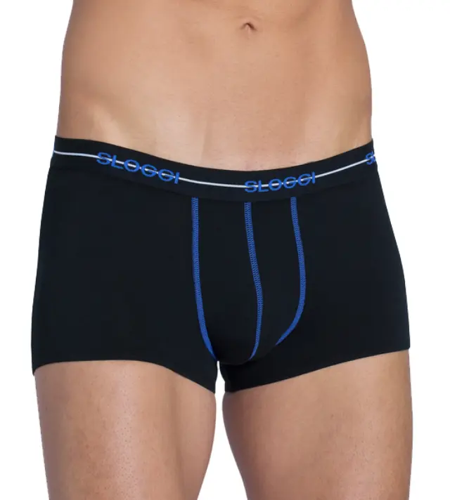 Sloggi Ανδρικό Boxer Start Hipster Box - Διπλό Πακέτο, Χρώμα Μαύρο-Μπλε - M 2