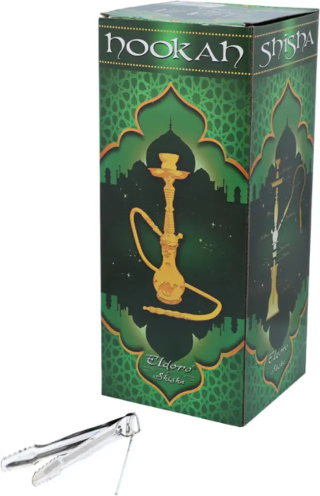 Ναργιλές Hookah Μπλε Διπλός 2 Hoses - 25cm 2