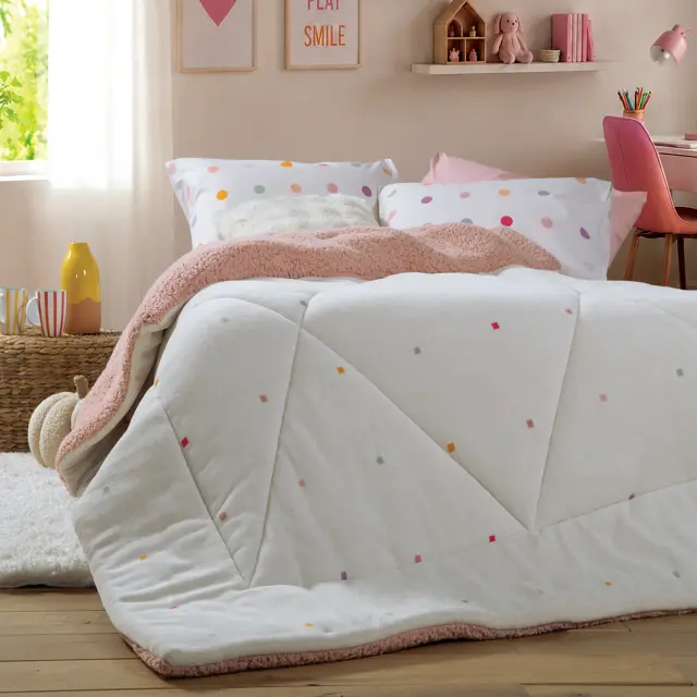 Κουβερτοπάπλωμα Παιδικό Μονό Dots Blue 160x220 Nef Nef Homeware, ΥΦ:100% ΠΟΛ-ΓΕΜΙΣΜΑ:100% ΠΟΛ.-ΠΙΣΩ:ΓΟΥΝΑ - ECRU (040955) 2