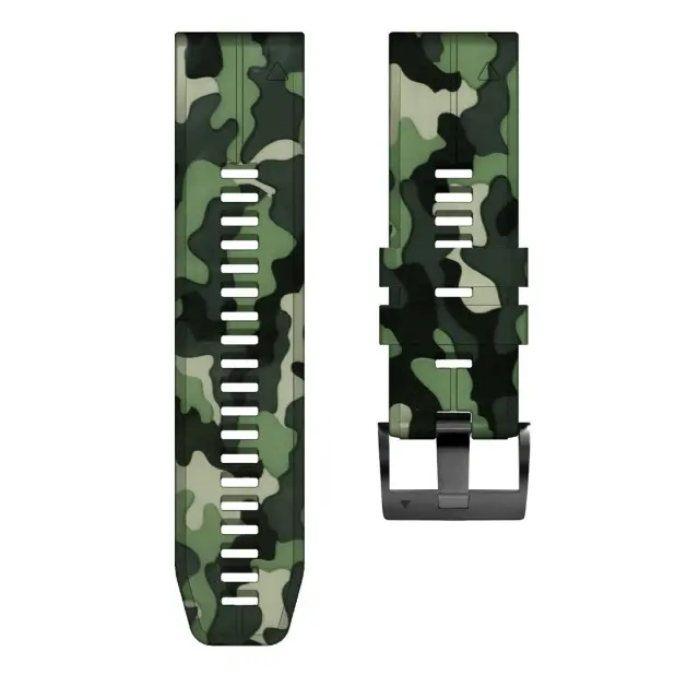 Camouflage Silicone Για Garmin Fenix 5/6/6 Pro/7/8/9 (47mm)- Πράσινο