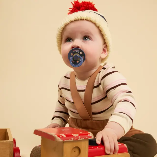 BIBS – COLOUR ΣΕΤ ΠΙΠΙΛΕΣ 2ΤΜΧ – HOLIDAY TRAIN BABY BLUE/STEEL BLUE – ΣΤΡΟΓΓΥΛΗ No2 3