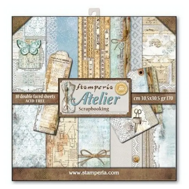 Χαρτιά scrapbooking 10τεμ Atelier, Stamperia