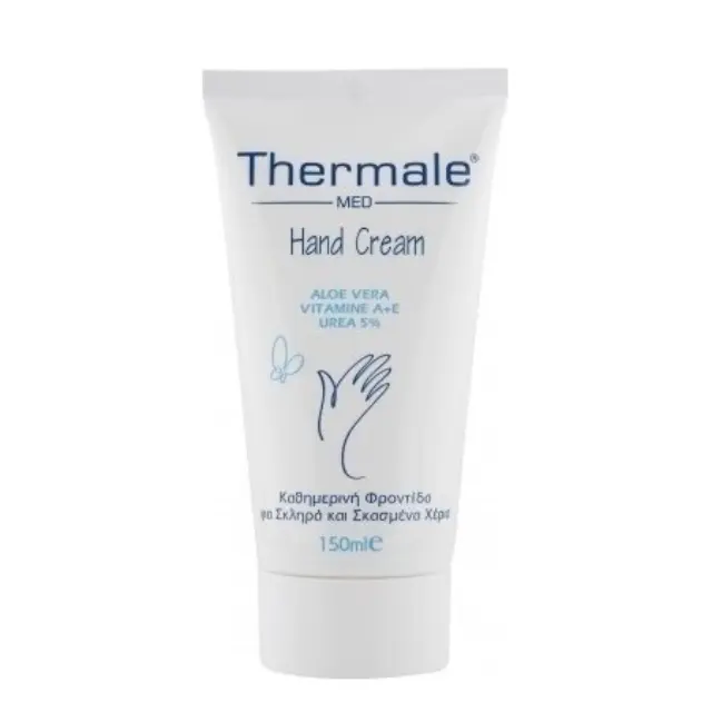 THERMALE MED Hand Cream, Κρέμα χεριών για καθημερινή φροντίδα με αλόη, βιταμίνη Α+Ε και urea 5% 150ml