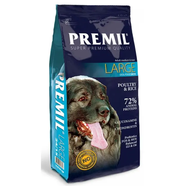 Premil Adult Large Poultry & Rice Ξηρά Τροφή Σκύλου με Πουλερικά & Ρύζι 15kg