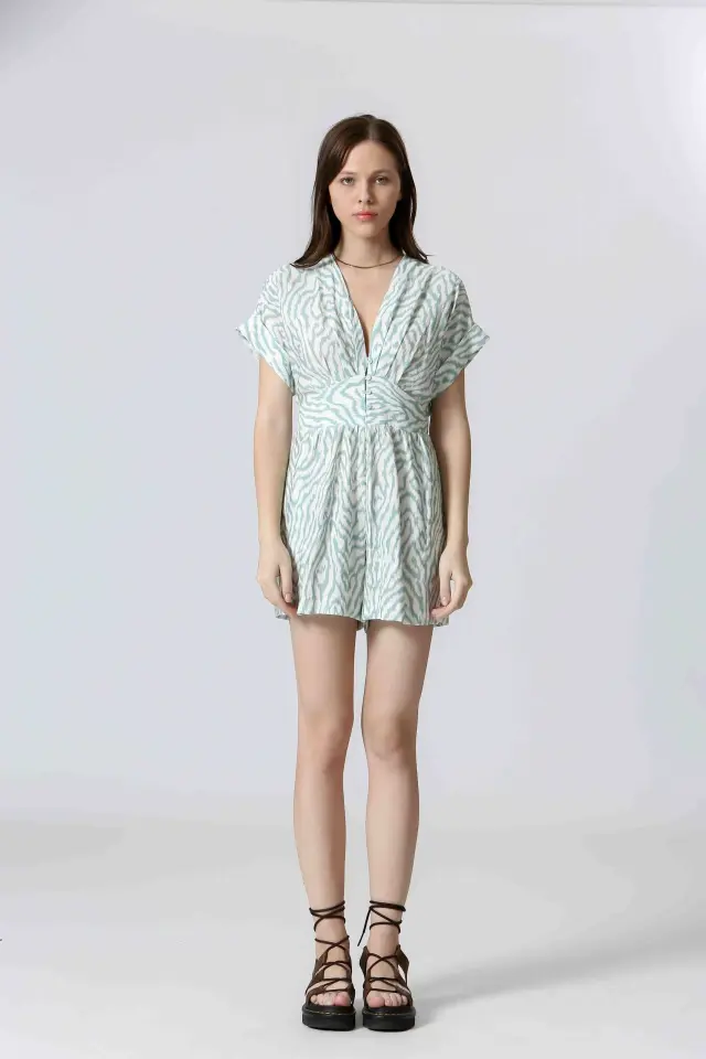THE KORNER JUMPSUIT (T25199253-AQUA) - M