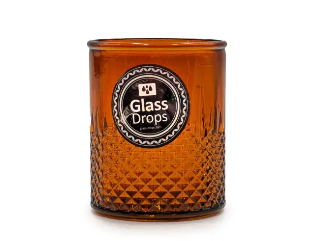 Ποτήρι Glass Drops Diamante (2394DB48) Από ανακυκλωμένο γυαλί, Χωρητικότητας 400ml, Διαστάσεων Ø 8.7 x Υ 10.5 cm, Topaz 2394DB48