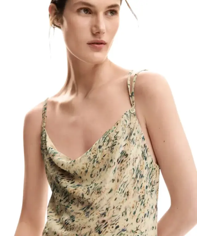 Desigual - Γυναικείο Φόρεμα Midi Grungy 26SWVW25-1008 Μπεζ - M 3
