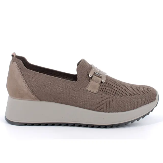 Imac Sneakers Γυναικείο δέρμα/ύφασμα Καφέ IMA/858210 TAUPE