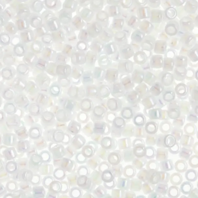 Χάντρα Miyuki Delica 10/0 - DBM0222 - Opaque Rainbow White Pearl ~7gr