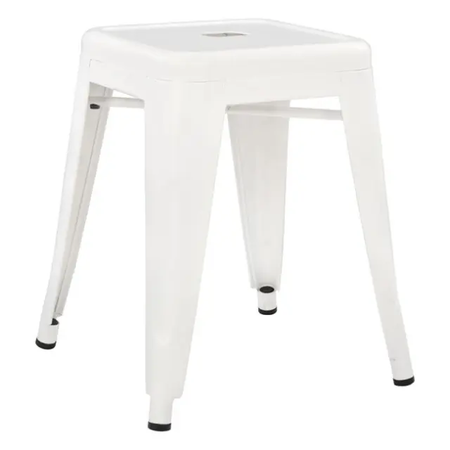 ΣΚΑΜΠΟ ΜΕΤΑΛΛΙΚΟ FB90096.41 ΣΕ MILK WHITE ΧΡΩΜΑ 37x37x45Υεκ.