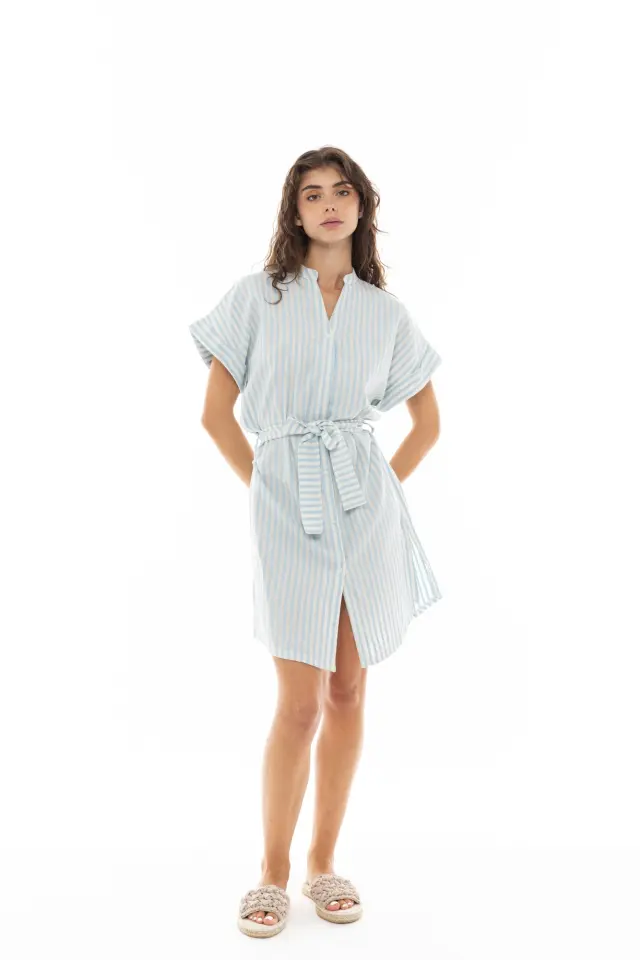 B355 - Blue Cloud - BEACHWEAR STRIPE PAL