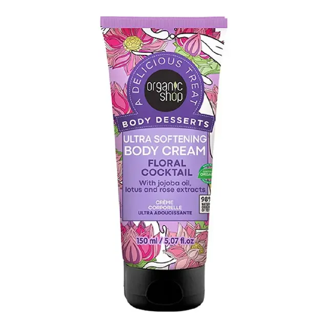 Organic Shop by Natura Siberica Body Desserts Ultra Softening Body Cream Floral Cocktail Κρέμα Σώματος, 150ml