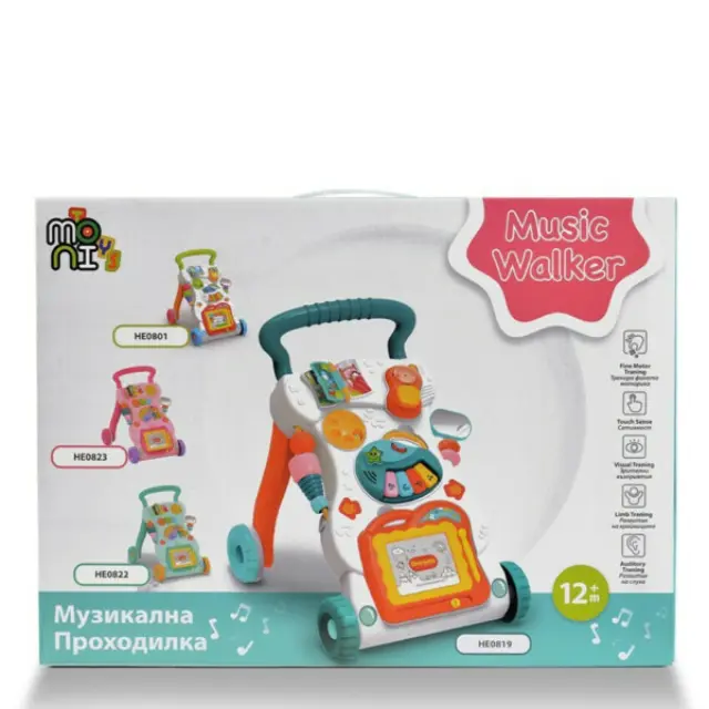 Μουσική Περπατούρα Δραστηριοτήτων HE0822 Moni Push walker Dreams Blue 3800146222581 2
