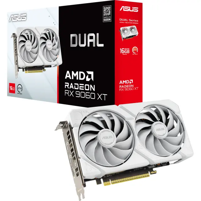 Asus Radeon RX 9060 XT DUAL WHITE edition 16GB (white)