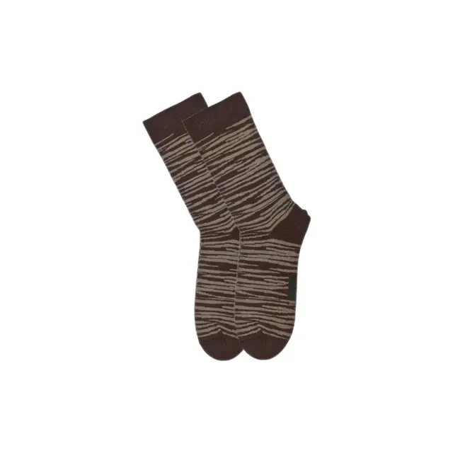 FMS Γυναικείες Κάλτσες Βαμβακερές Comfort Fit με Ριγέ Μοτίβο, Χρώμα Καφέ - ONESIZE
