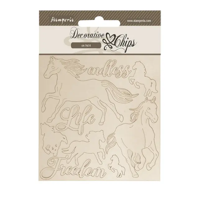 Chipboard Stamperia 14x14cm, SIlent Sea, Horse