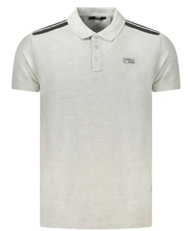 Cavalli Class - Ανδρική Μπλούζα T-Shirt Polo Short Sleeve TXT64DJD060-05001 Γκρι 3