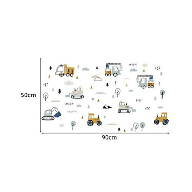 Παιδικά Αυτοκόλλητα Τοίχου Sipo Tractors-Excavators 5904717761344 2