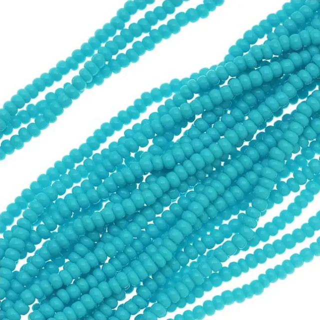 Χάντρα Seed Beads Τσεχίας 11/0 - Blue Turquoise - 6 Κορδόνια x 50cm