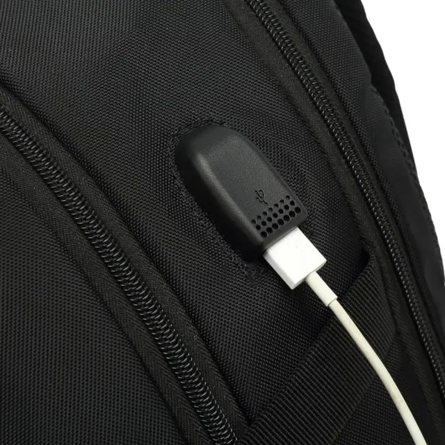 Τσάντα Yenkee YBB 1502 15.6" 20L με 3 Θήκες Αποθήκευσης και Θύρα για Powerbank (46x31x17 cm) Μαύρη 3