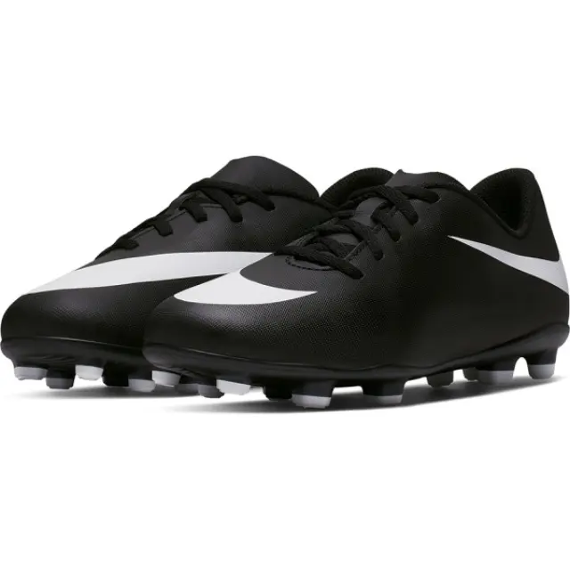 Nike Bravata II FG Παιδικά Ποδοσφαιρικά Παπούτσια με Τάπες 844442-001 Μαύρα - 34 2