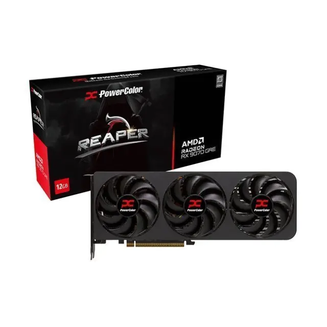 PowerColor Κάρτα Γραφικών Radeon RX 9070 GRE Reaper 12GB GDDR6 (RX9070GRE 12G-A)