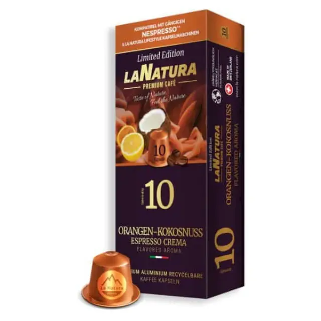 La Natura Espresso Orange Coconut Aluminium 10 τμχ | Nespresso