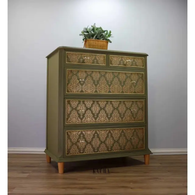 Χαρτί Decor Transfer Prima Re-Design, Kacha Gold damask, 61x89cm 2