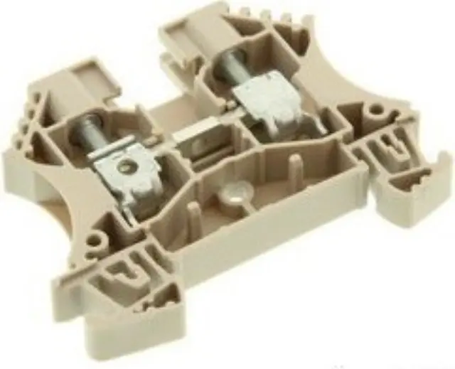 Feed-through terminal block, Screw connection, dark beige, 6 mm², 41 A, 800 V, Number of connections: 2