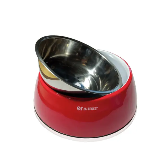 Pet Interest Μπολ Deluxe Διπλής Χρήσης Κόκκινο 200ml