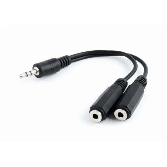 Καλώδιο Ήχου 3.5mm Splitter 10cm Μαύρο Cablexpert