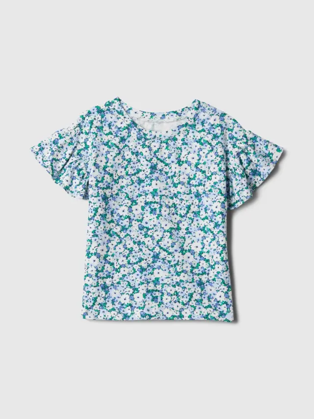 Μπλε babyGap Mix and Match Print Μπλούζα LIGHT BLUE FLORAL - 12-18M