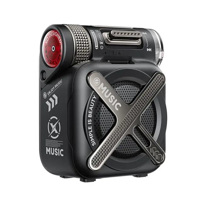 Mini Bluetooth φορητό ηχείο, σε μαύρο χρώμα
