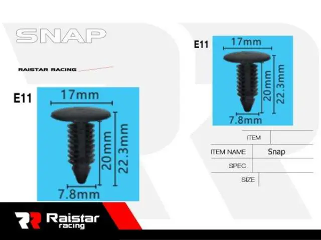 Σετ συνδετήρες αυτοκινήτου - 10pcs - R-F16101-10 - 180871 2