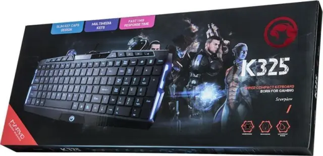 Marvo Gaming Πληκτρολόγιο με φωτιζόμενα πλήκτρα K325 2