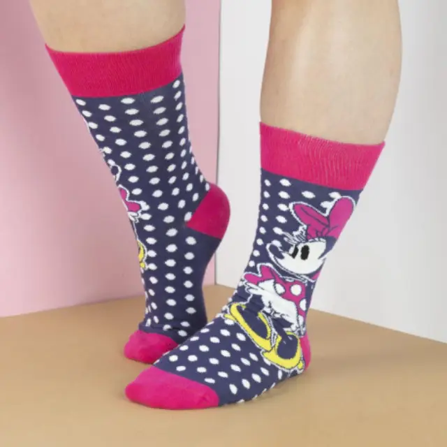 Κάλτσες Disney Minnie Mouse Socks Size 36-41 μωβ-ροζ (2200008767) 2
