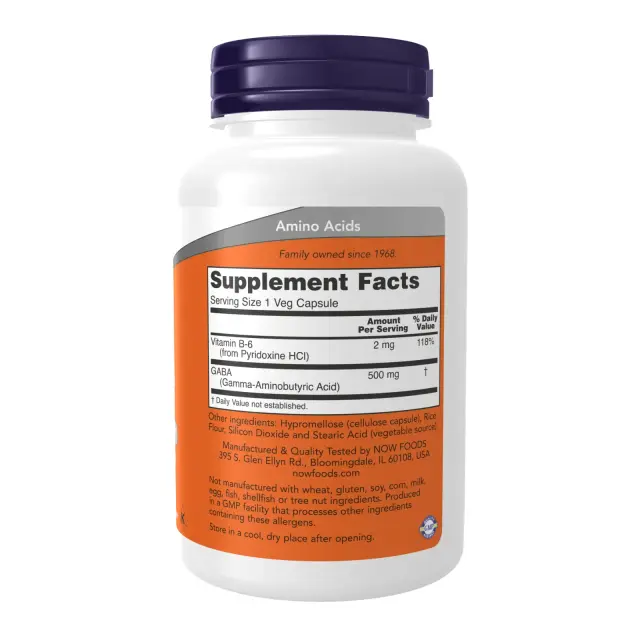 Now Foods Gaba 500mg 100 Κάψουλες Unflavoured 3