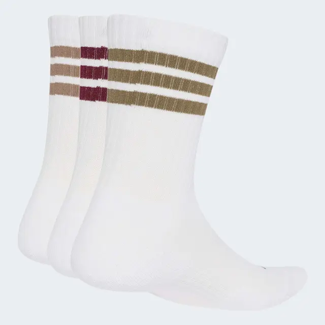 Adidas 3-Stripes Cushioned 3-Pack Socks White KQ6775 - 43-45 2