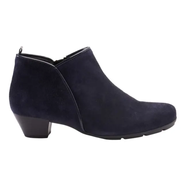 Gabor Μποτάκια με Τακούνι Γυναικείο δέρμα Nubuck Μπλέ GAB/55623 36-OCEAN