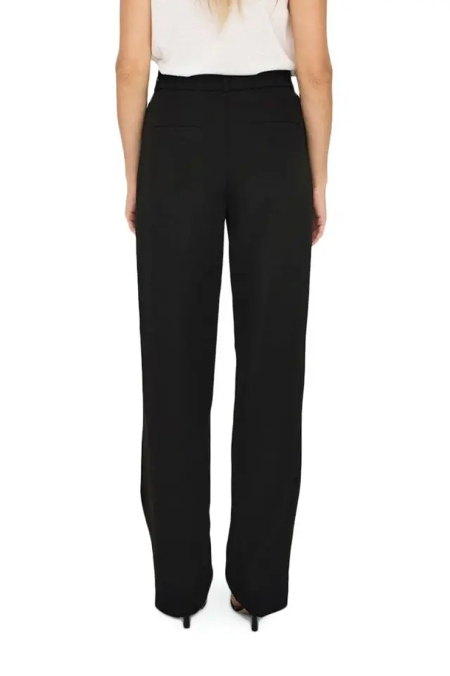 ONLY ΥΦΑΣΜΑΤΙΝΟ ΠΑΝΤΕΛΟΝΙ STRAIGHT FIT Μαύρο
