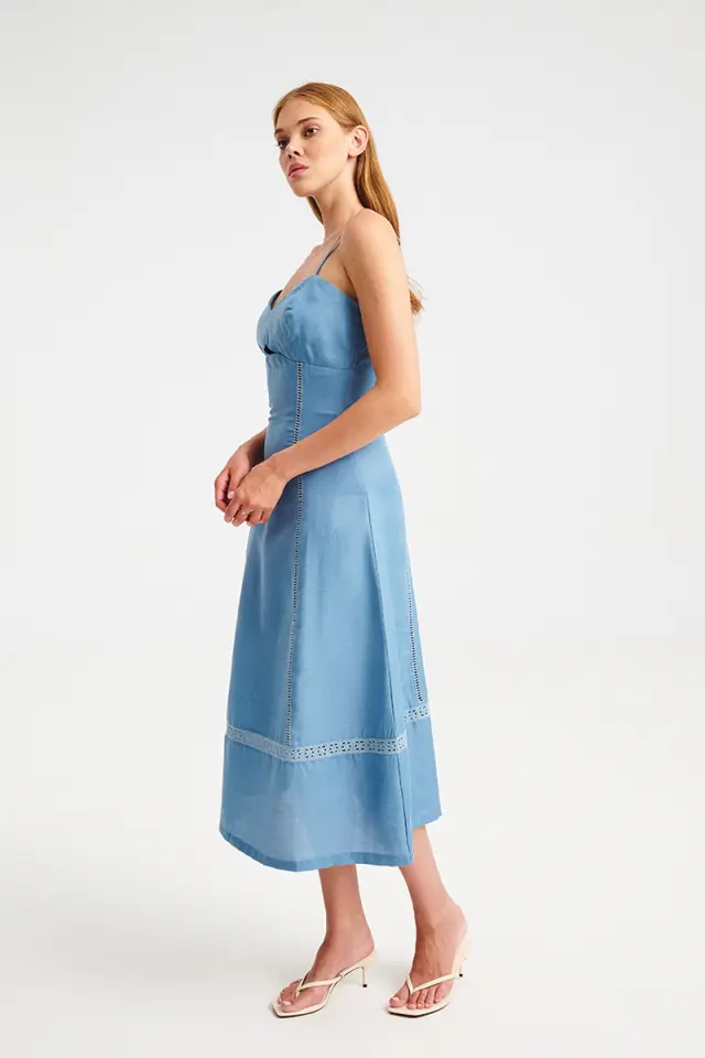 Midi Φόρεμα με Καρδιά Λαιμόκοψη VENTRI DRESS - XS 3