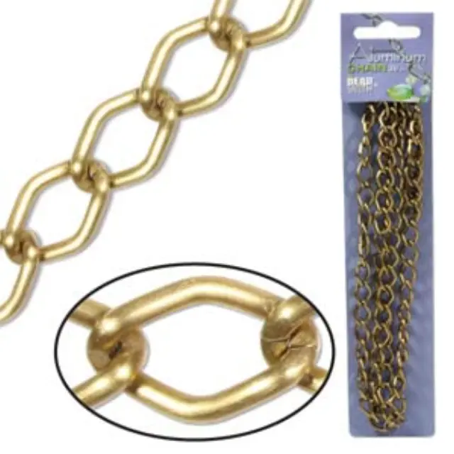 Αλυσίδα Αλουμινίου - Matte Gold - 14.4x9mm - 90cm