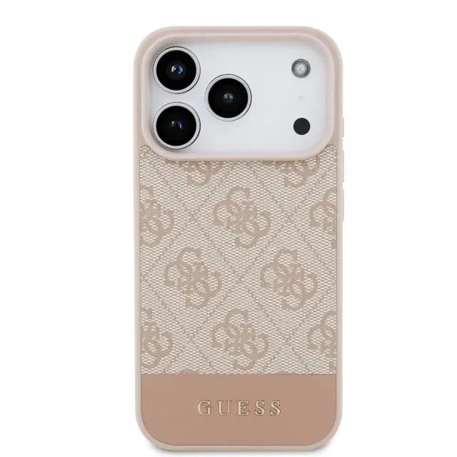 Guess PU 4G Stripe Case for iPhone 17 Pro Pink 3