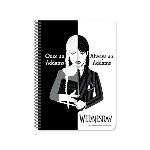 Diakakis Τετράδιο Σπιράλ Wednesday 17x25 2 θέματα (000503665)