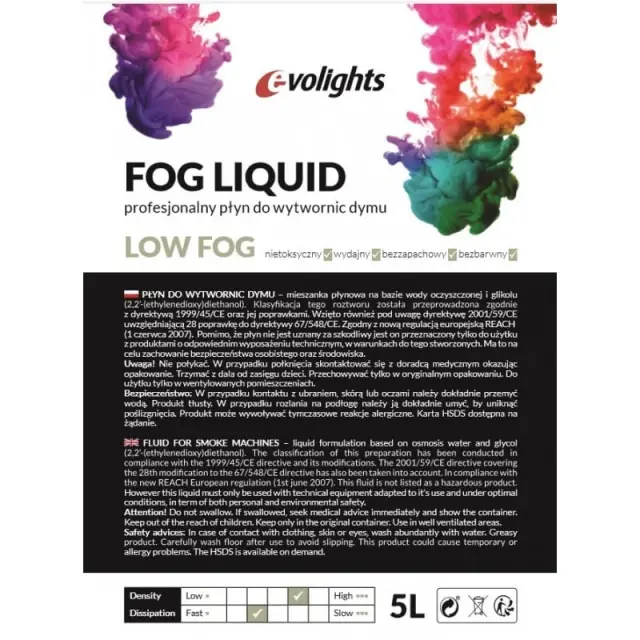 EVOLIGHTS LOW FOG 5L heavy smoke liquid 2