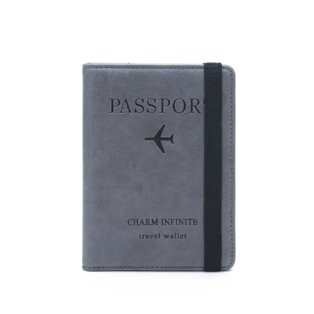 RFID Signal Block Passport & Credit Card Case Θήκη Καρτών και Διαβατηρίου - Γκρι ΟΕΜ