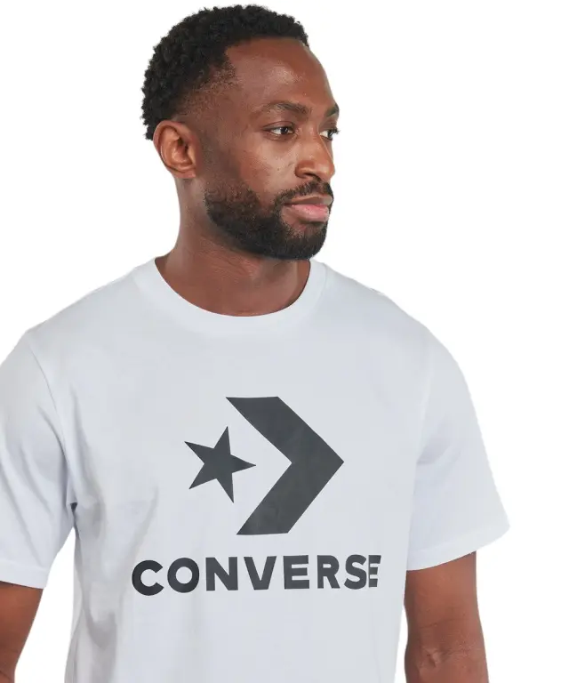 Converse - Ανδρικό T‑shirt Logo Star Chevron CVM5T458-100 Λευκό - M 3