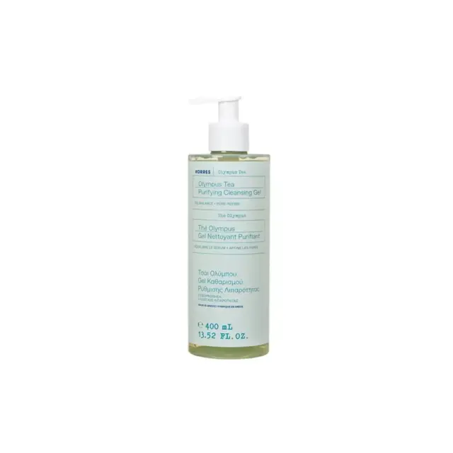 Korres Olympus Tea Purifying Cleansing Gel Τζελ Καθαρισμού με Τσάι Ολύμπου για Ρύθμιση Λιπαρότητας, 400ml