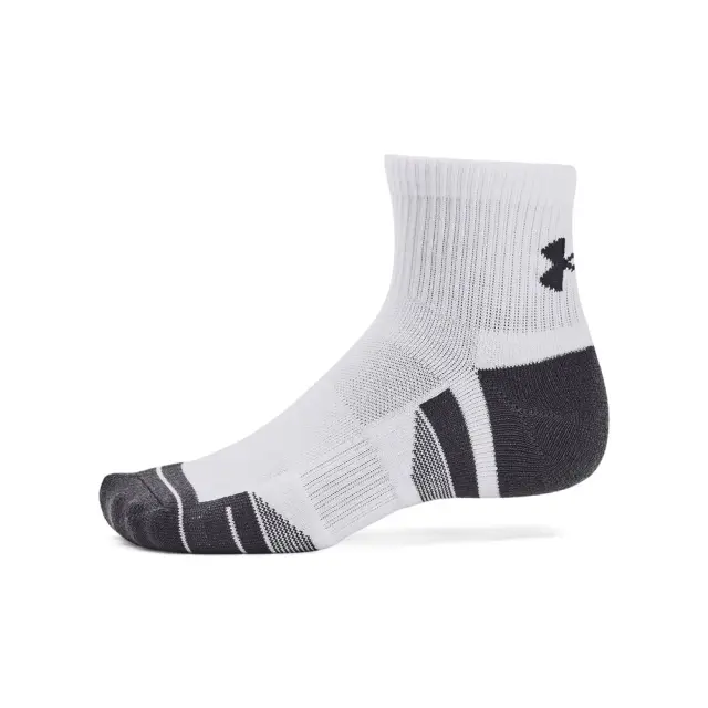 Under Armour Unisex Performance Tech 3 Pack Quarter Socks Άσπρο 1379510-100 (Under Armour) - Large 3