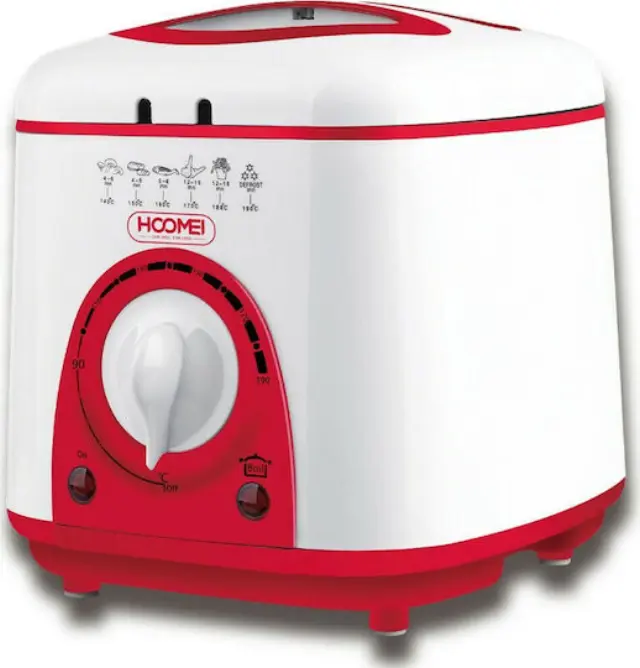 Φριτέζα Πολυμάγειρας με Κάδο 1lt 850-950W Hoomei HM-5332 Κόκκινη